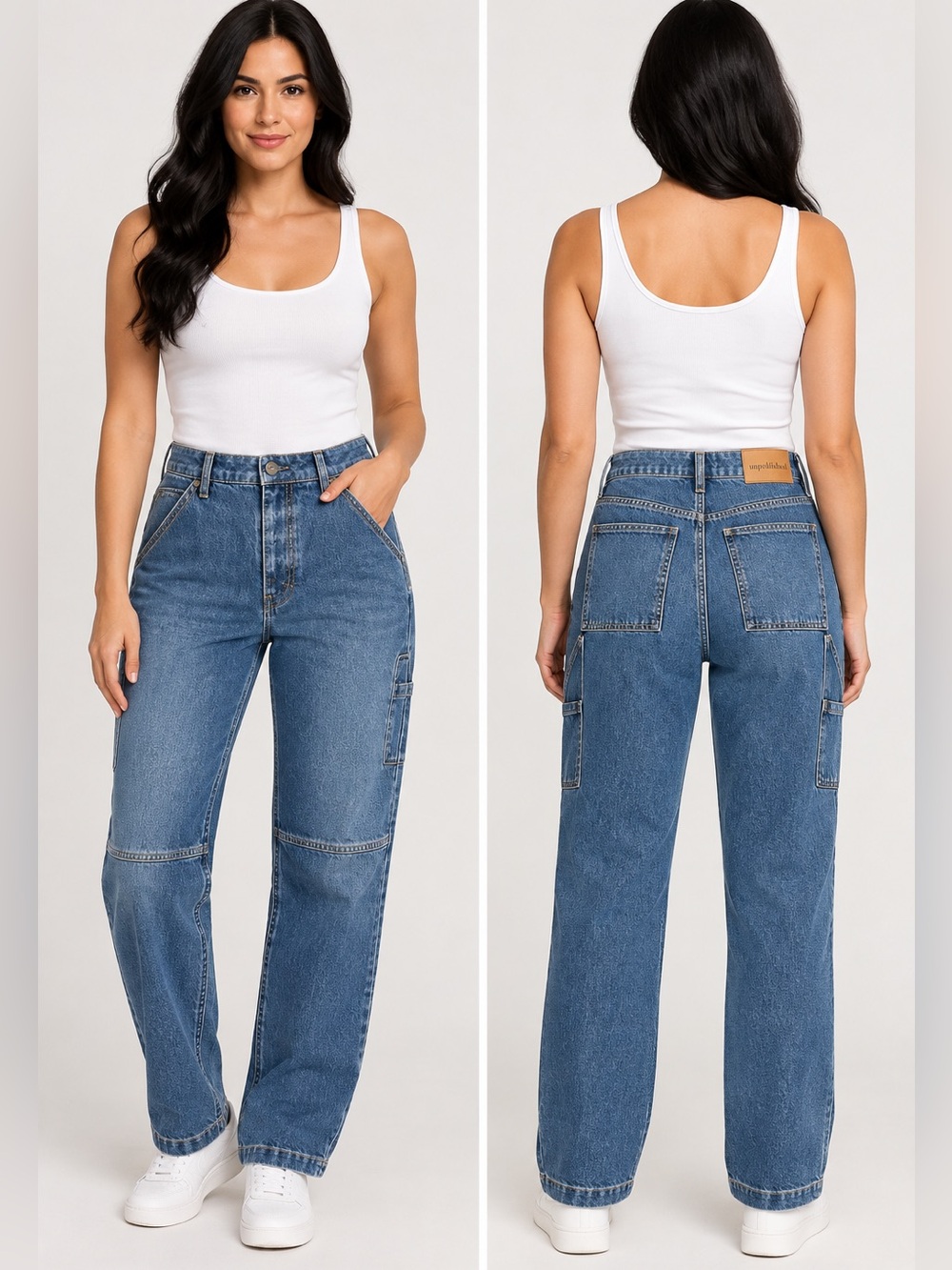 Unpublished Paloma Roller Women’s Jeans Size 27 Blue Utility Denim NWT